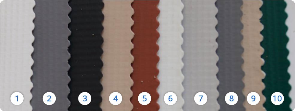 Cores do Tecido de Lona PVC